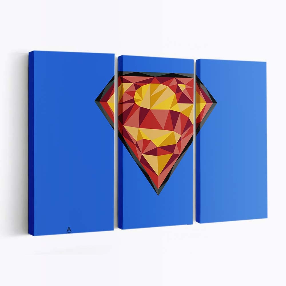 Superman Logo Art Leinwandbilder | Wanddeko