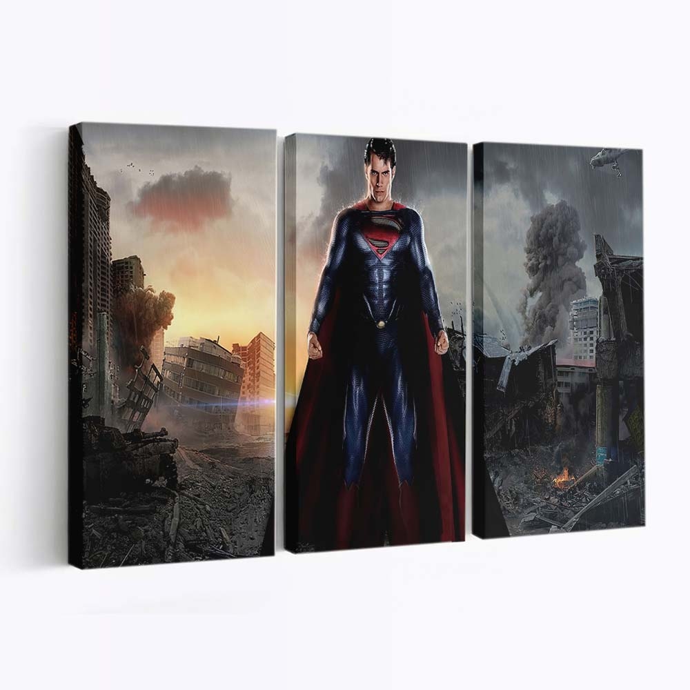 Superman Metropolis Destruction Leinwandbilder | Wanddeko