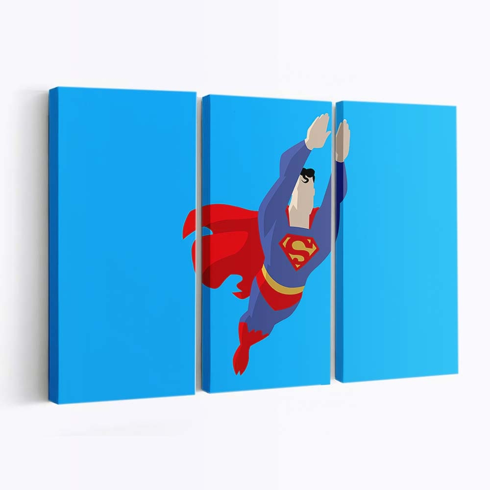 Superman Minimalism 5 Leinwandbilder | Wanddeko