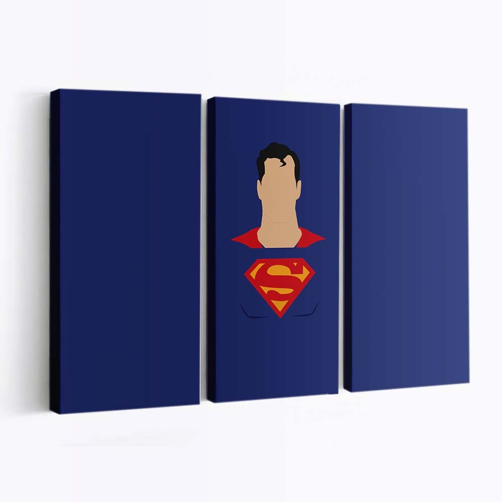 Superman Minimalism Art Leinwandbilder | Wanddeko