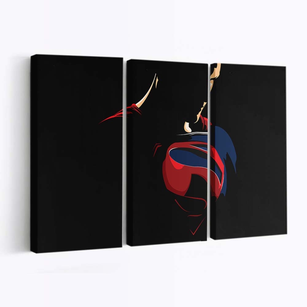 Superman Minimalism Logo Leinwandbilder | Wanddeko