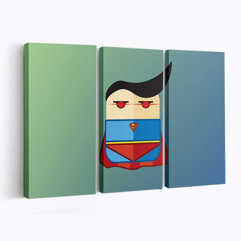 Superman Minimalist Leinwandbilder | Wanddeko