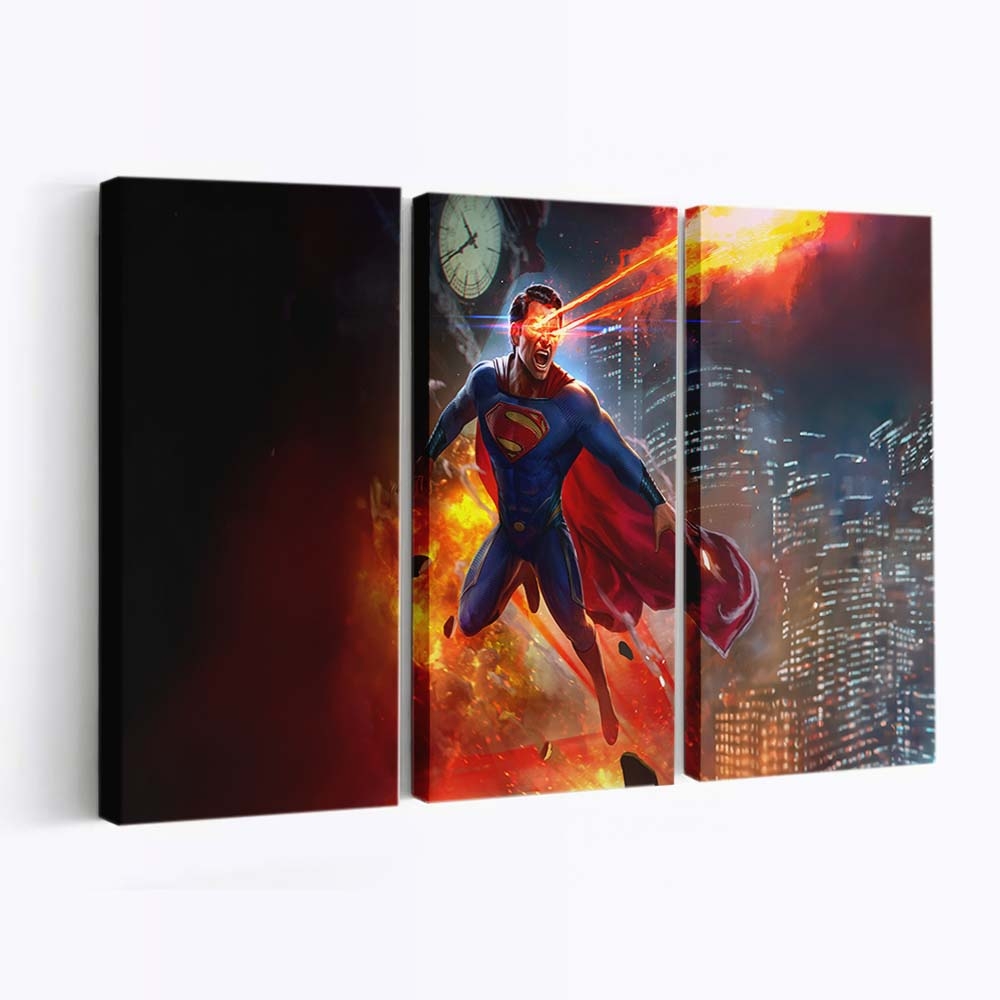 Superman Unleashes His Laser Vision Leinwandbilder | Wanddeko