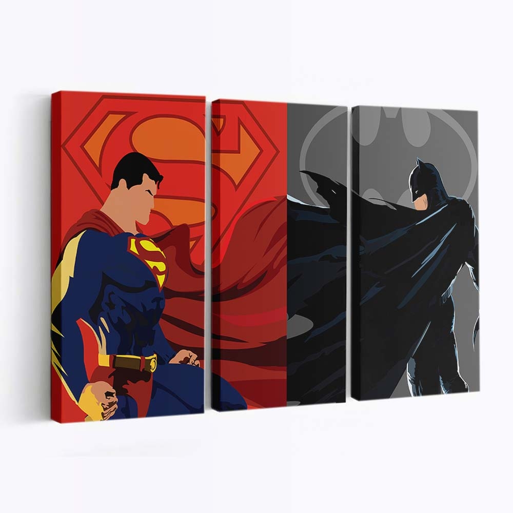 Superman Vs Batman Art Leinwandbilder | Wanddeko