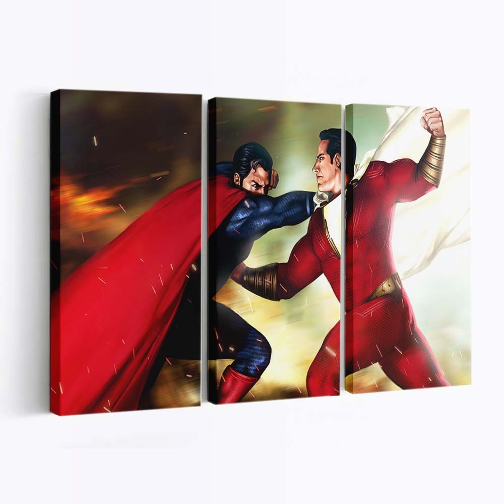 Superman Vs Shazam Leinwandbilder | Wanddeko