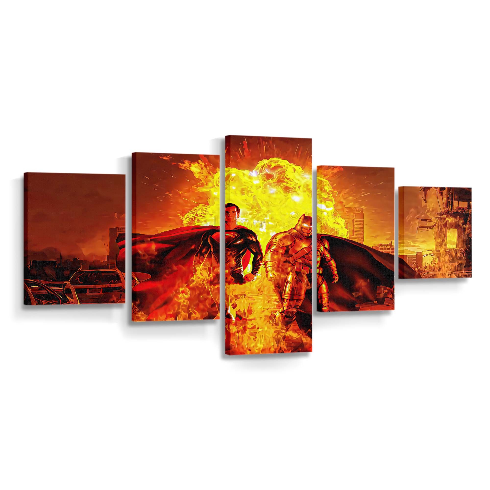 Superman And Batman Fire Leinwandbilder | Wanddeko Superman And Batman Fire Leinwandbilder | Wanddeko