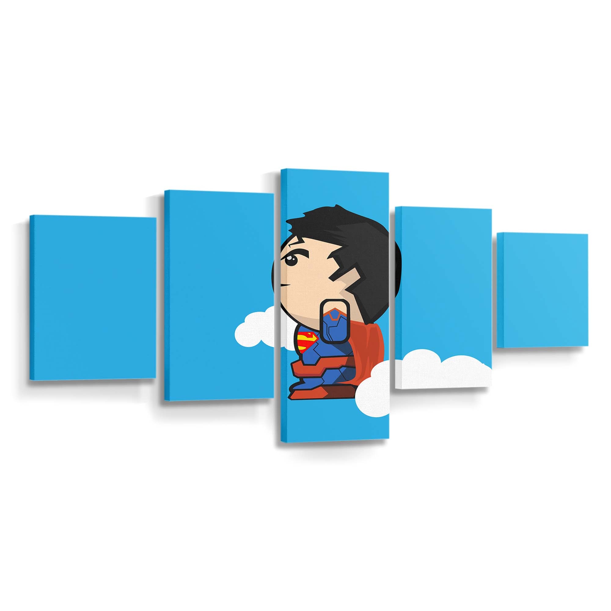 Superman Clouds Minimal Leinwandbilder | Wanddeko Superman Clouds Minimal Leinwandbilder | Wanddeko