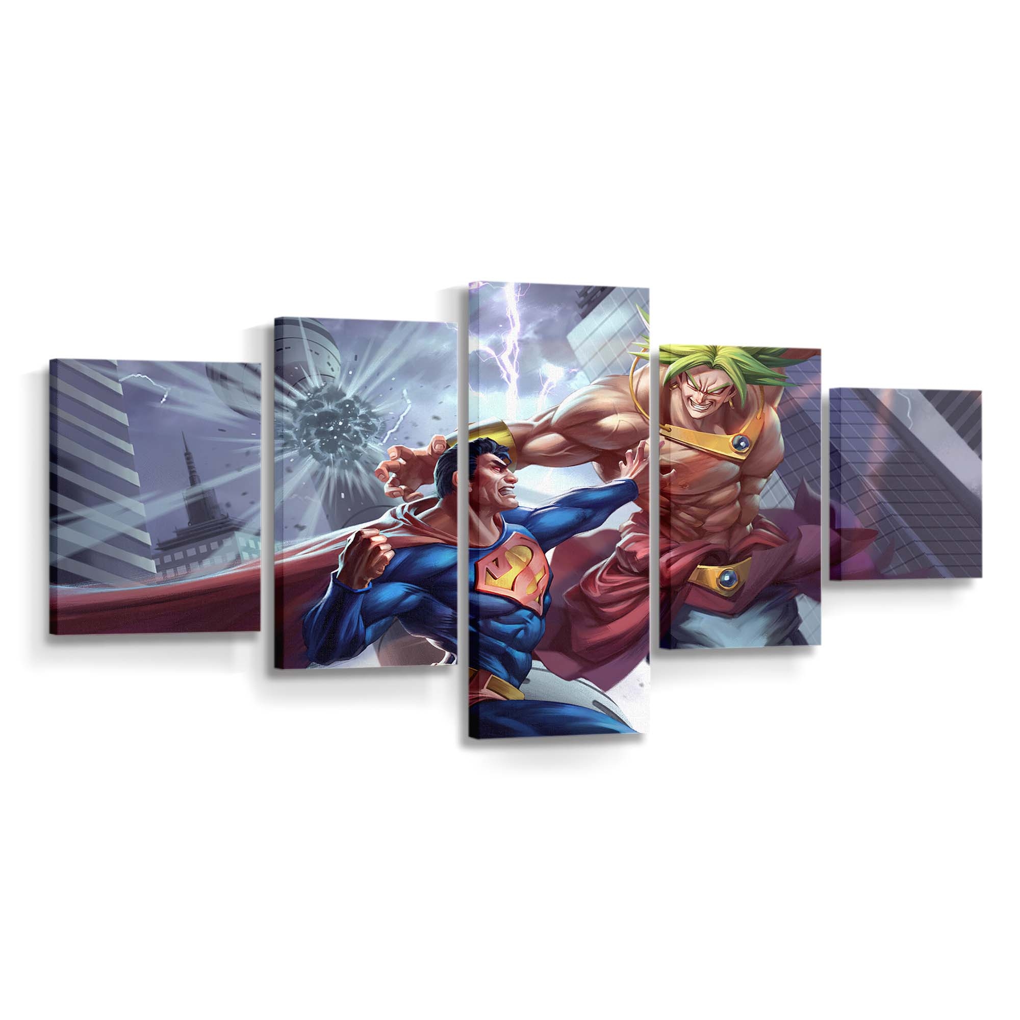 Superman Vs Goku Leinwandbilder | Wanddeko Superman Vs Goku Leinwandbilder | Wanddeko