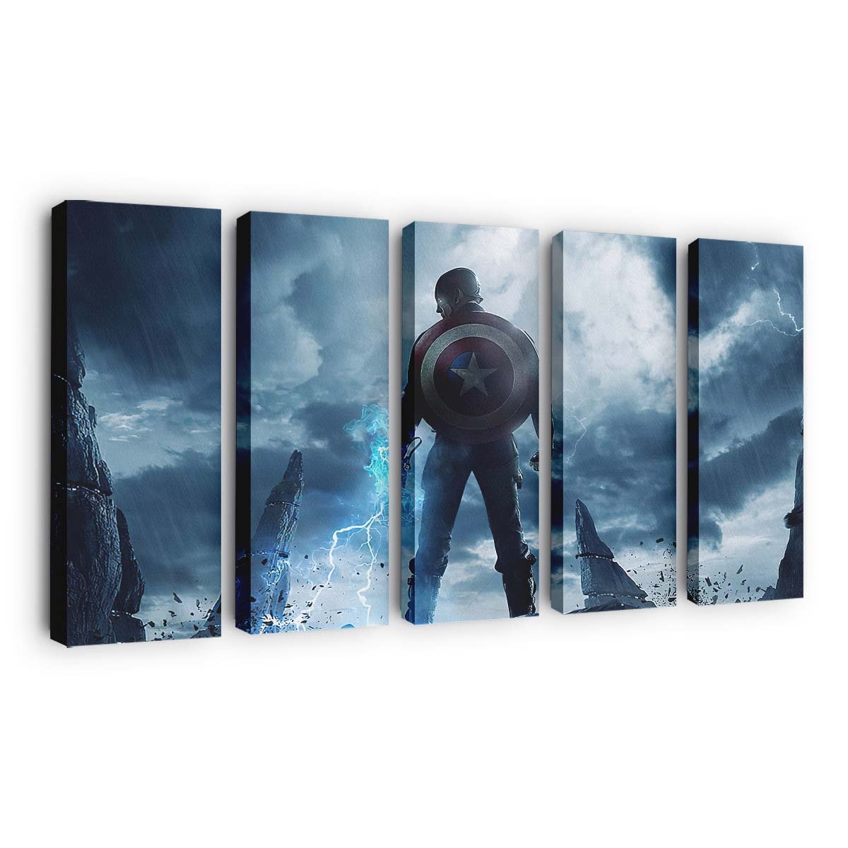 Captain America And Superman Leinwandbilder | Wanddeko