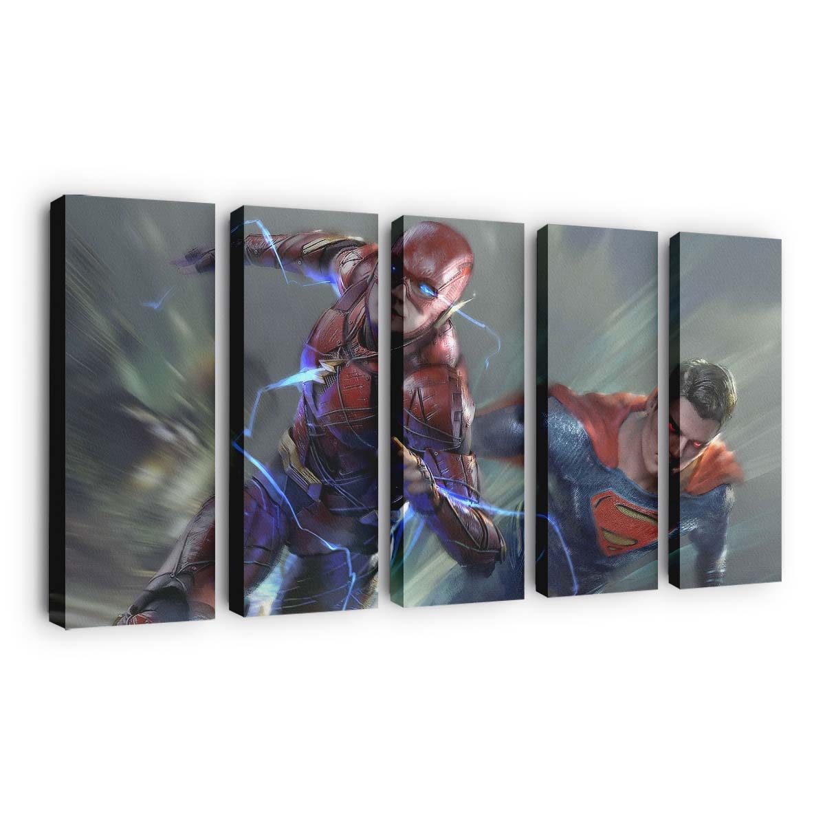 Flash And Superman Art Leinwandbilder | Wanddeko