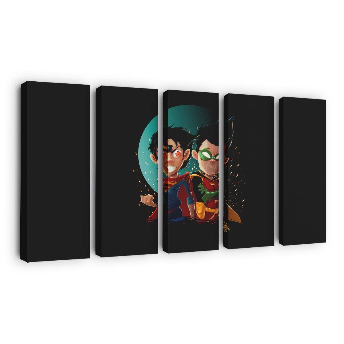 Kid Superman And Robin Leinwandbilder | Wanddeko