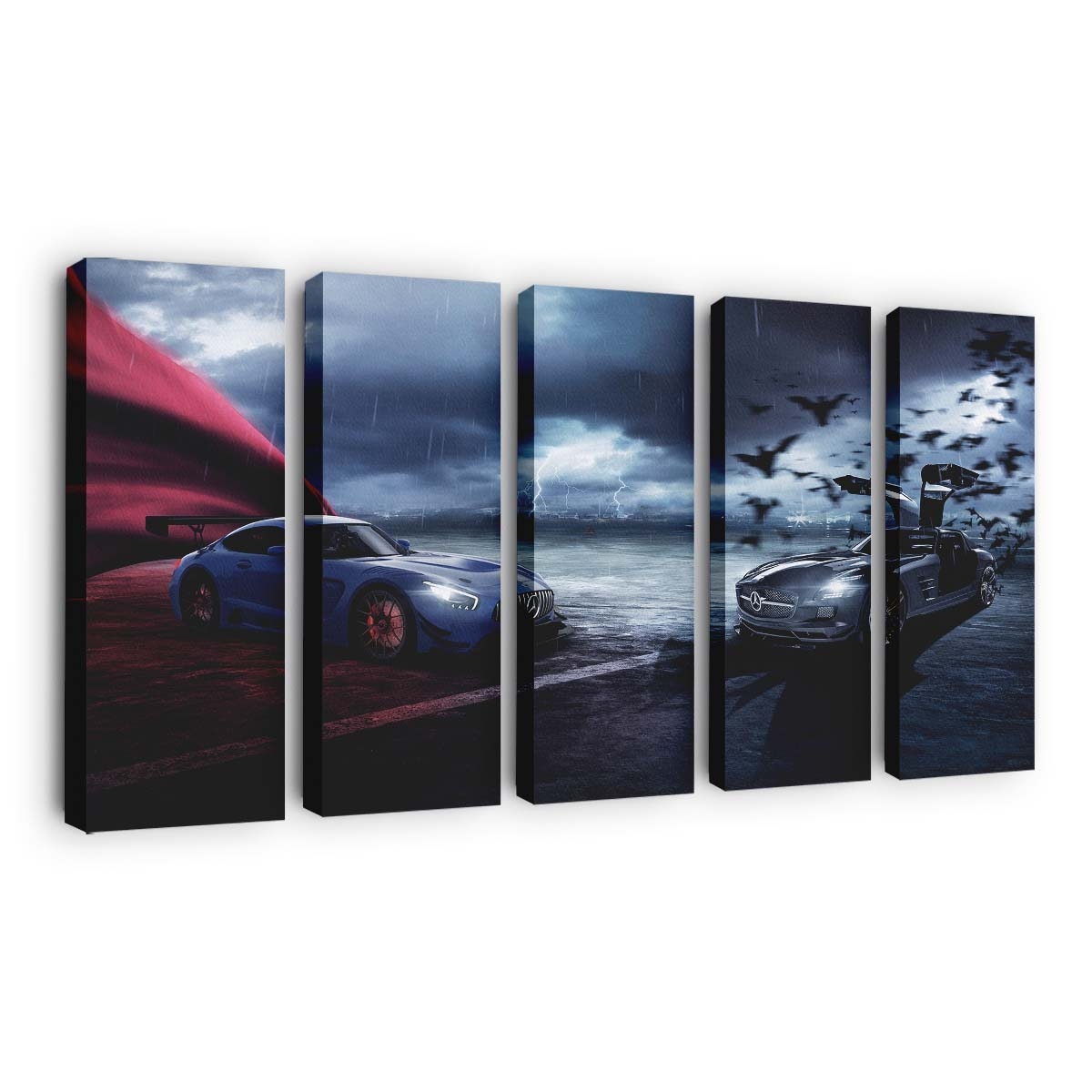 Mercedes Amg Gt Superman And Batman Leinwandbilder | Wanddeko