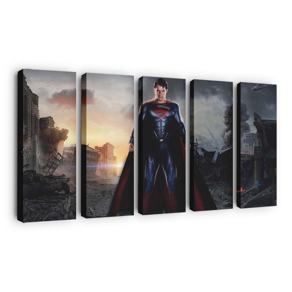 Superman Metropolis Destruction Leinwandbilder | Wanddeko