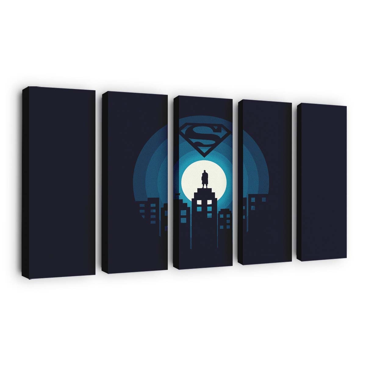 Superman Minimal Illustration Leinwandbilder | Wanddeko