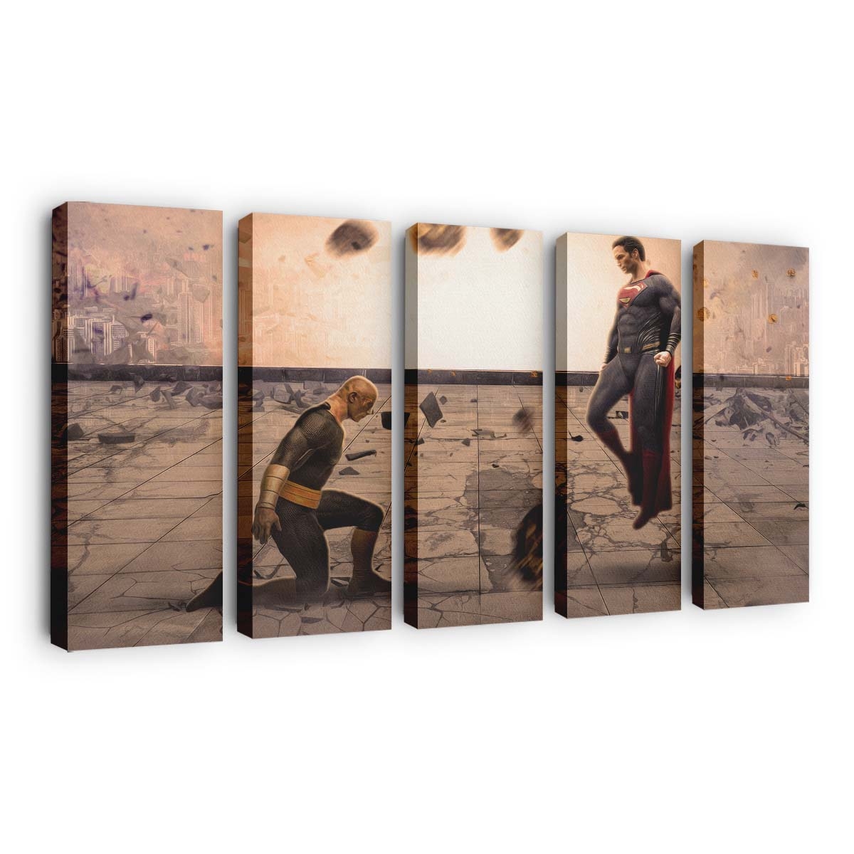Superman Vs Black Adam Leinwandbilder | Wanddeko