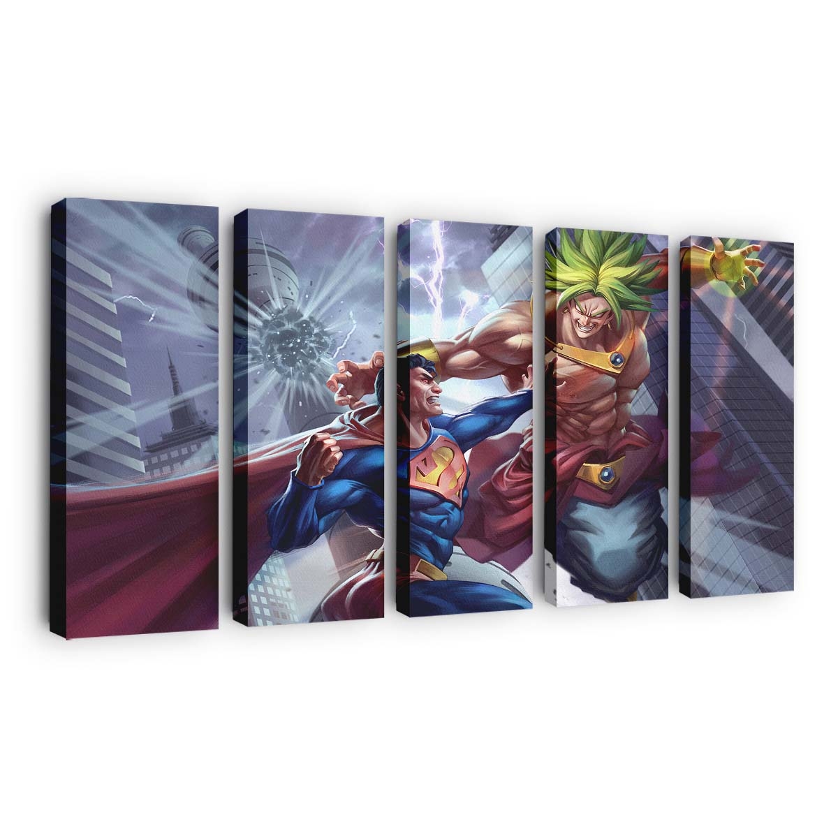 Superman Vs Goku Leinwandbilder | Wanddeko