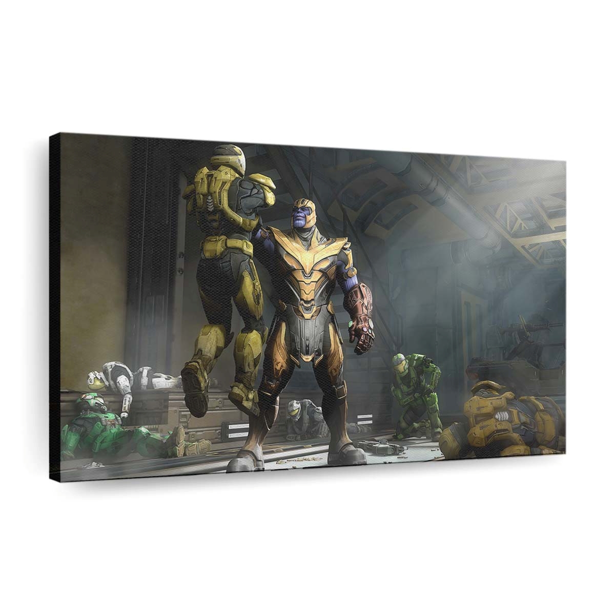 Marvel Thanos und Halo Spartan Leinwandbild - Wanddeko