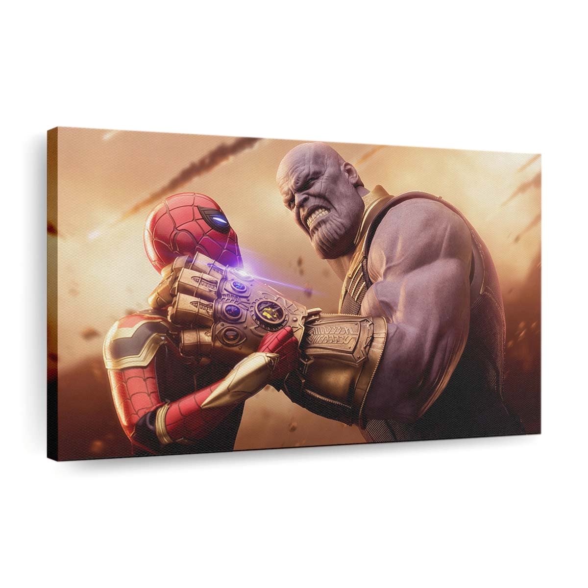 Spiderman Thanos Avengers Infinity War Leinwandbild - Wanddeko