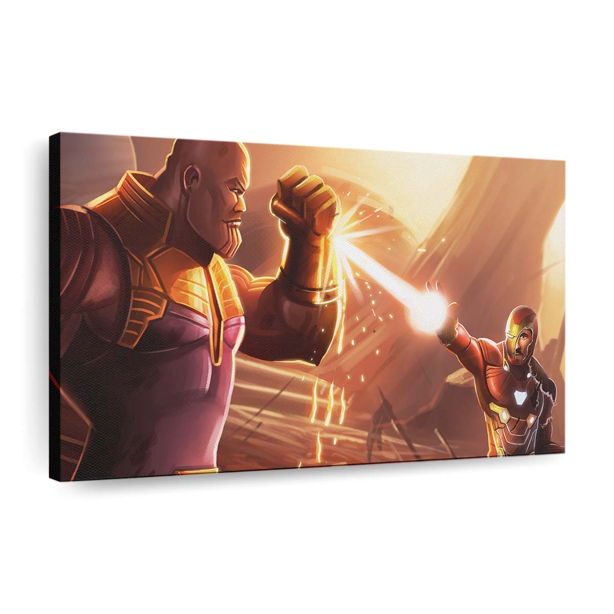 Thanos und Iron Man Leinwandbild - Wanddeko