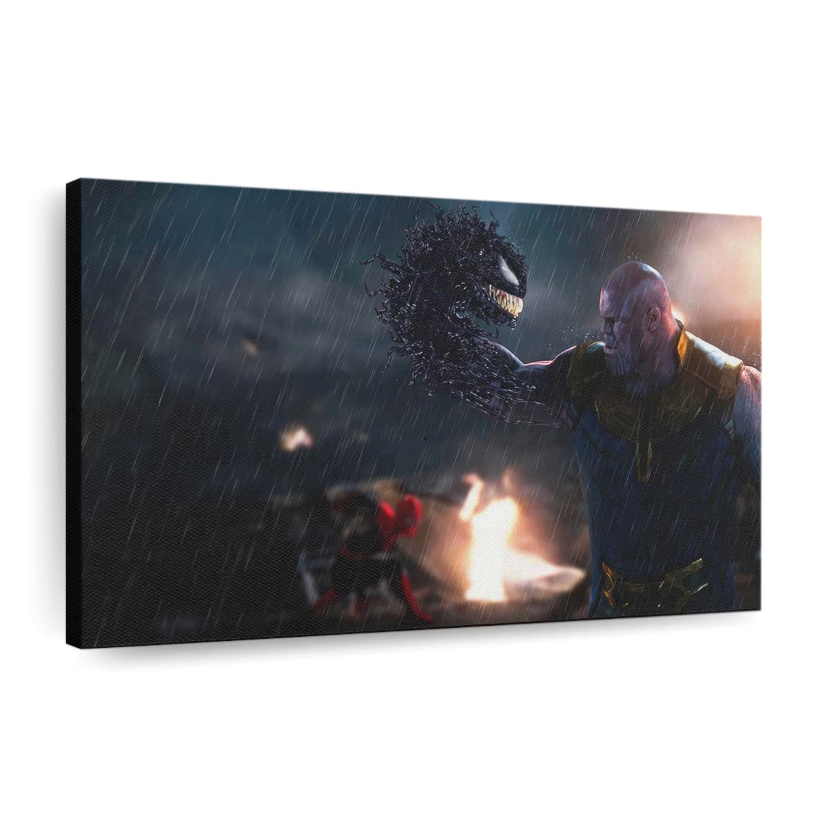 Thanos gegen Venom – Was wäre wenn? Leinwandbild - Wanddeko