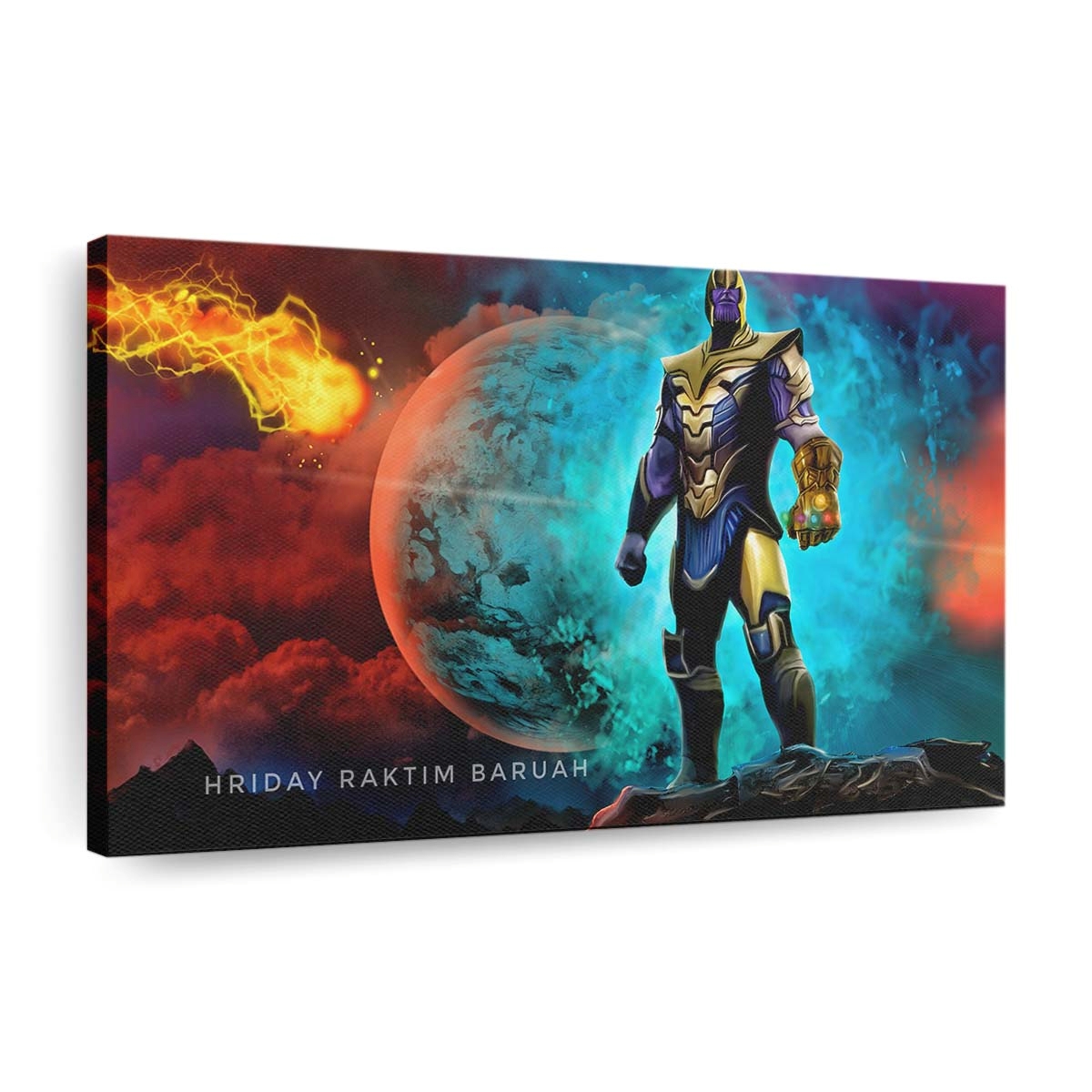 Das Kunstwerk „Der verrückte Titan” Leinwandbild - Wanddeko