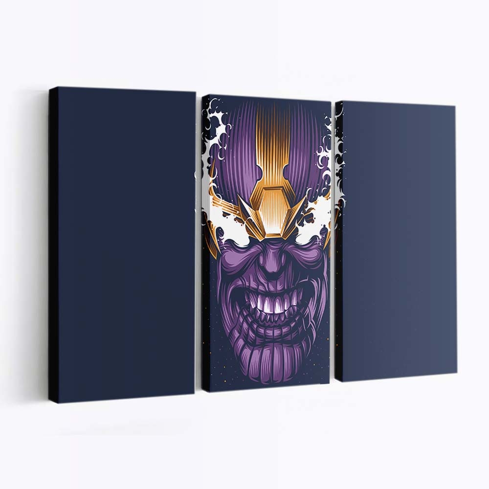 Thanos Gesicht Minimal Leinwandbild - Wanddeko