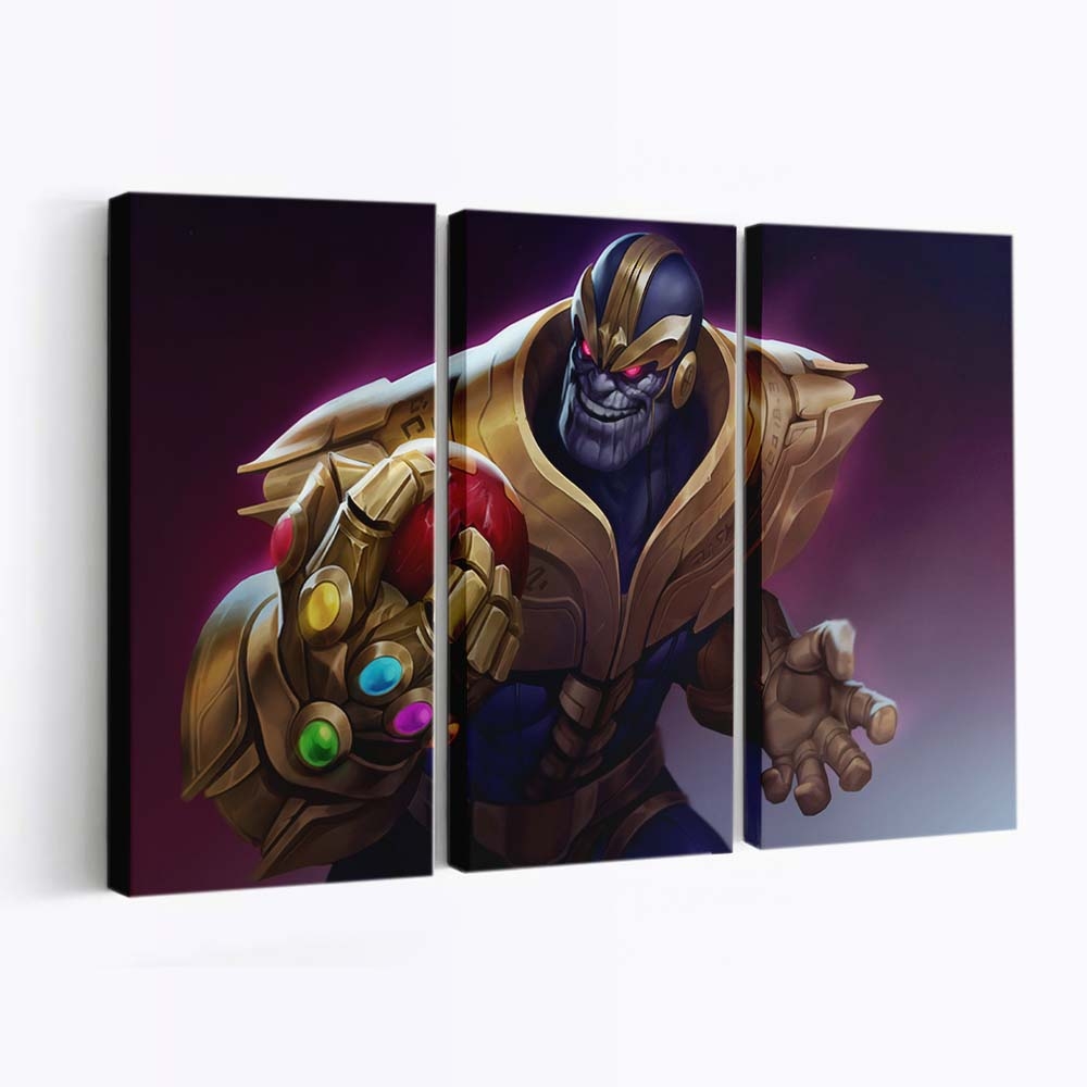 Thanos hat Iron Man-Kopfmaske Leinwandbild - Wanddeko