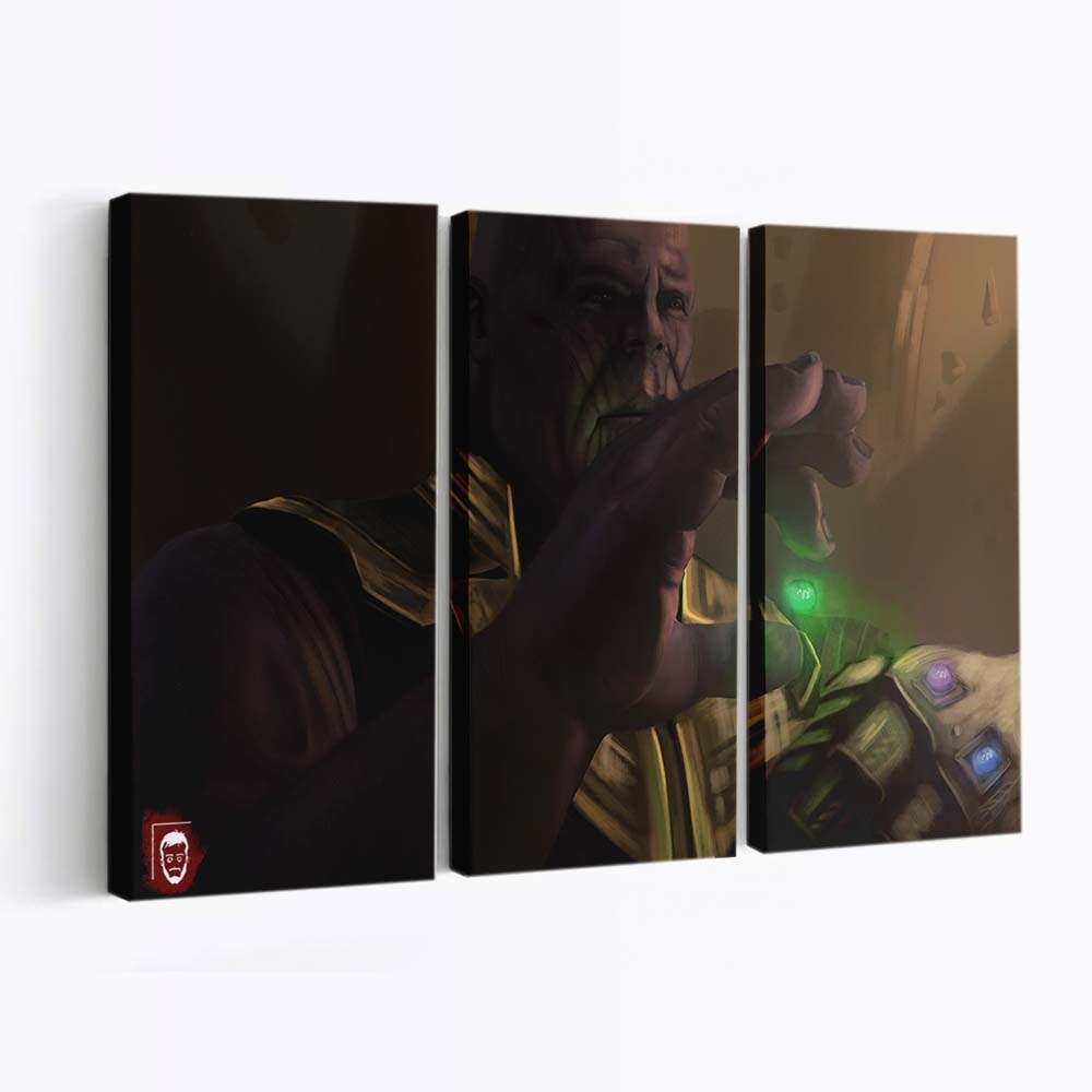 Thanos Infinity Gauntlet Art Leinwandbild - Wanddeko