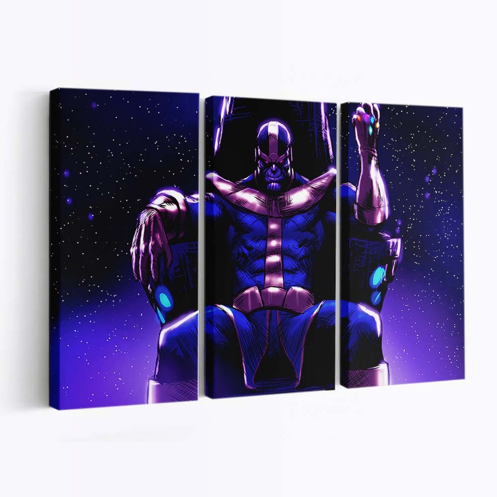 Thanos On His Throne Leinwandbild - Wanddeko