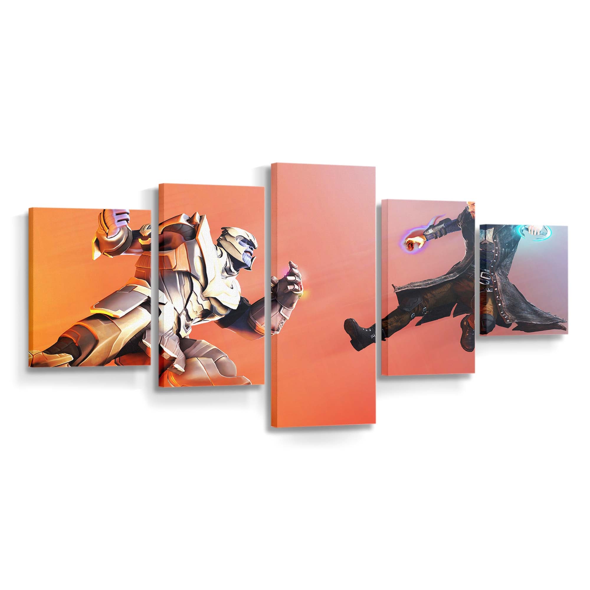 Star Lord gegen Thanos Leinwandbild - Wanddeko Thanos Leinwandbild