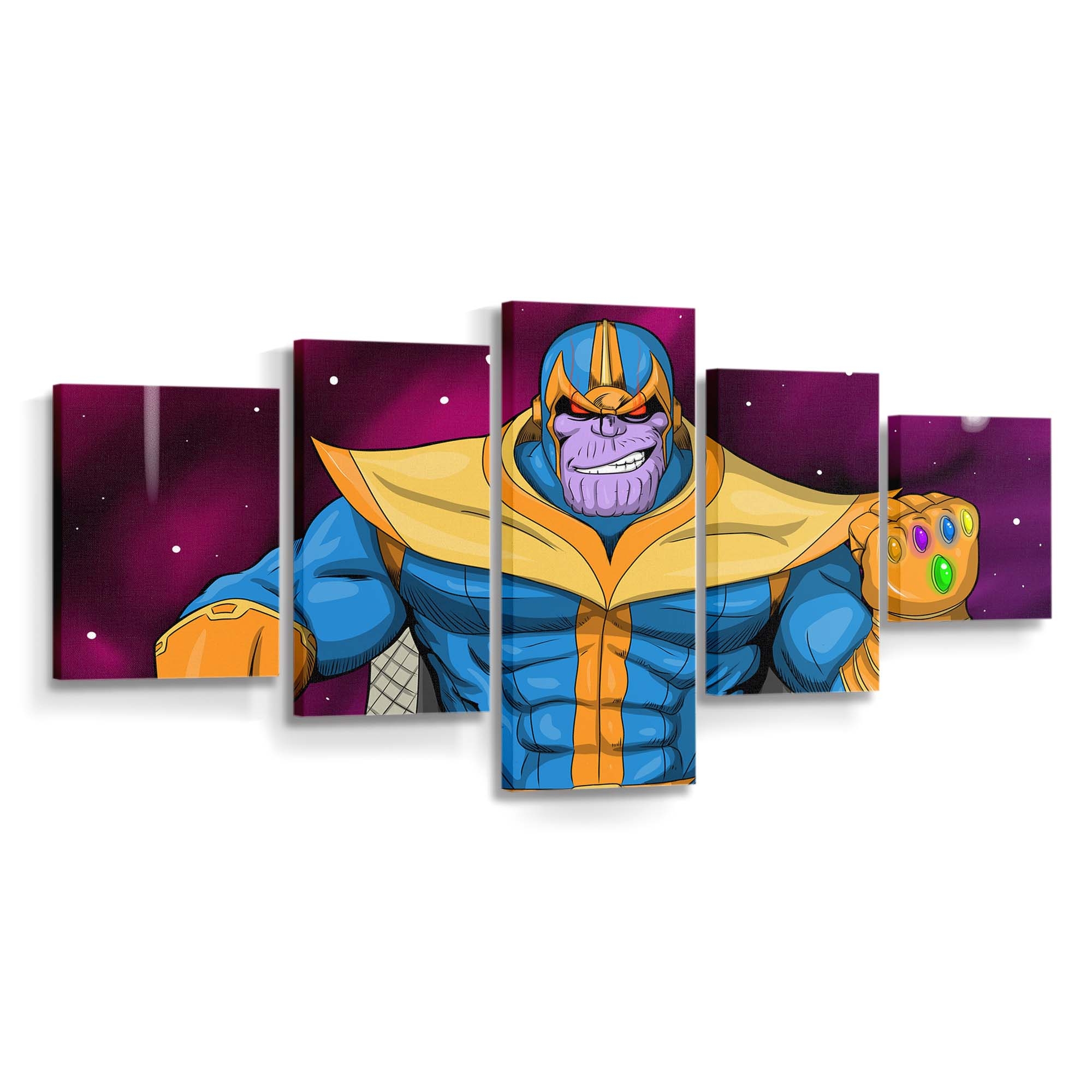 Thanos Comic Cartoon Digital Art Leinwandbild - Wanddeko Thanos Leinwandbild