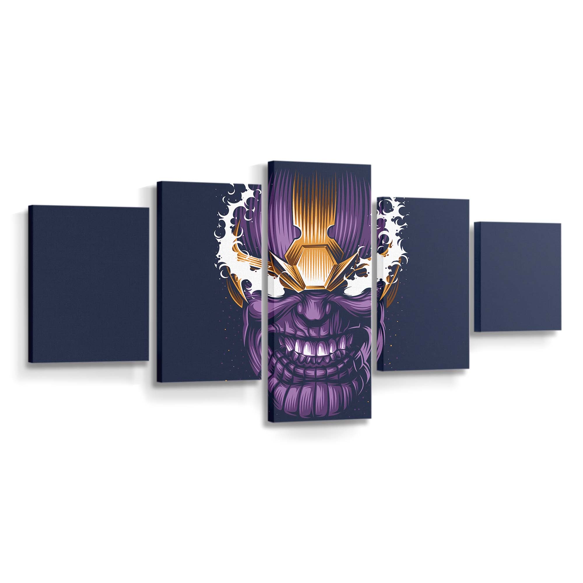 Thanos Gesicht Minimal Leinwandbild - Wanddeko Thanos Leinwandbild