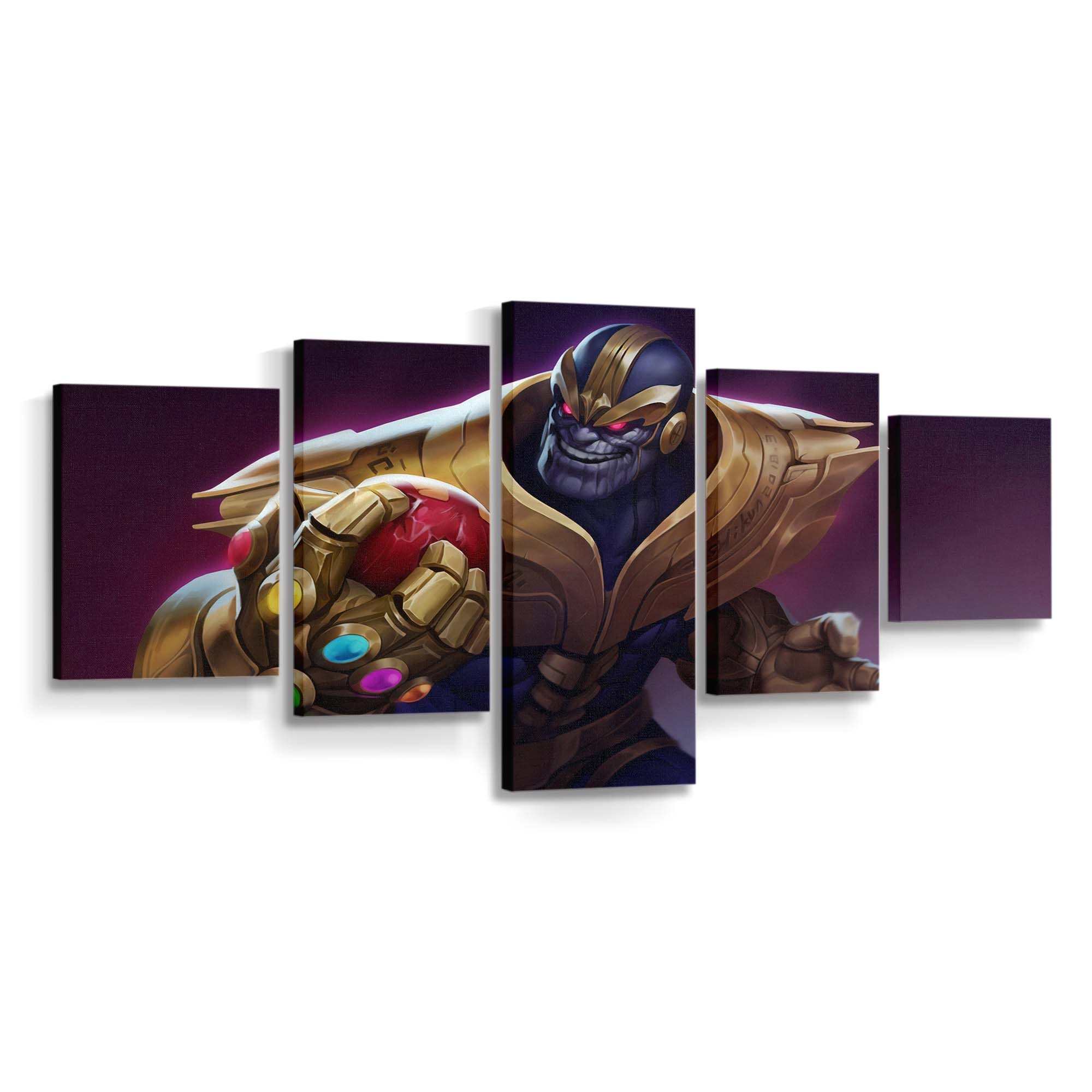 Thanos hat Iron Man-Kopfmaske Leinwandbild - Wanddeko Thanos Leinwandbild