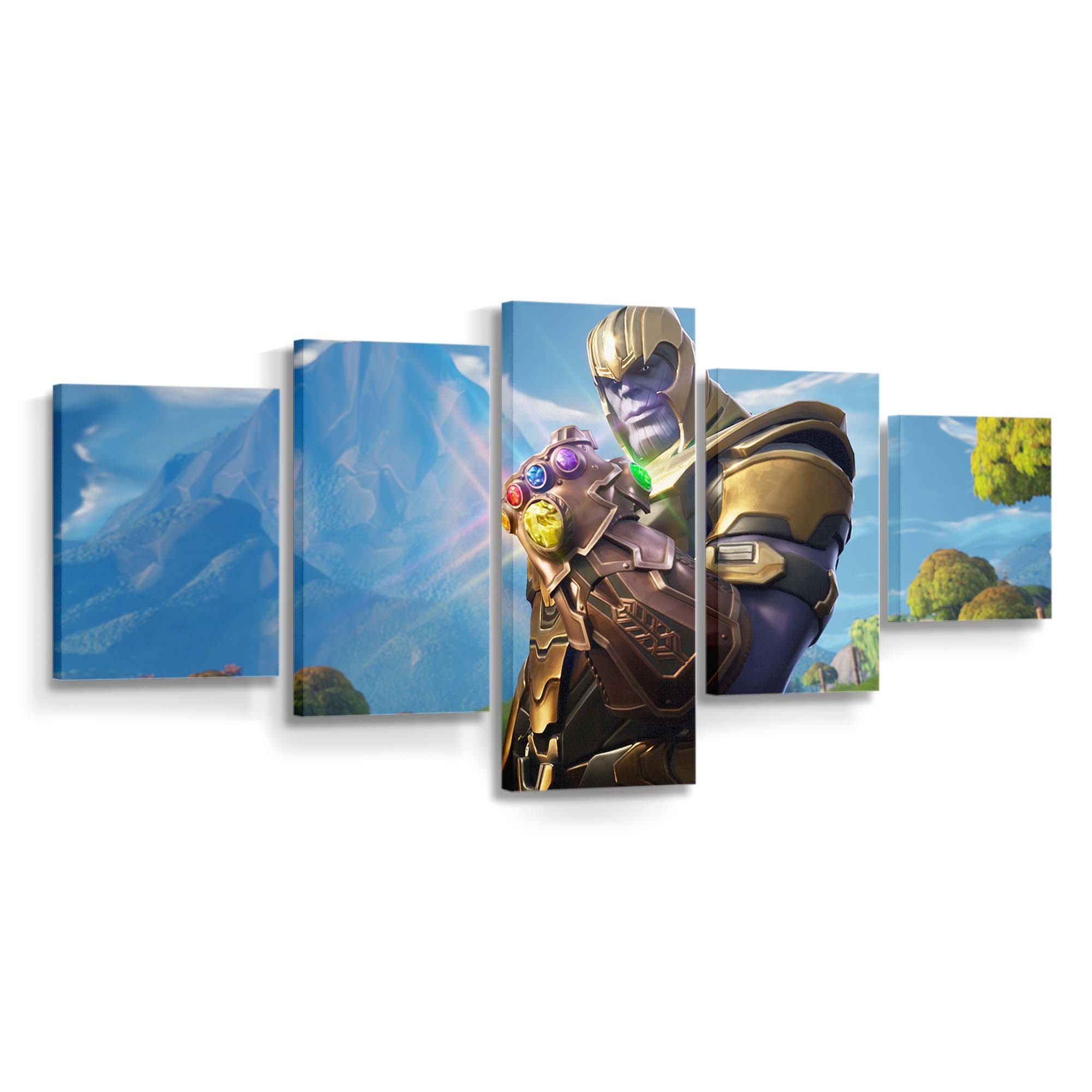 Thanos in Fortnite Battle Royale Leinwandbild - Wanddeko Thanos Leinwandbild