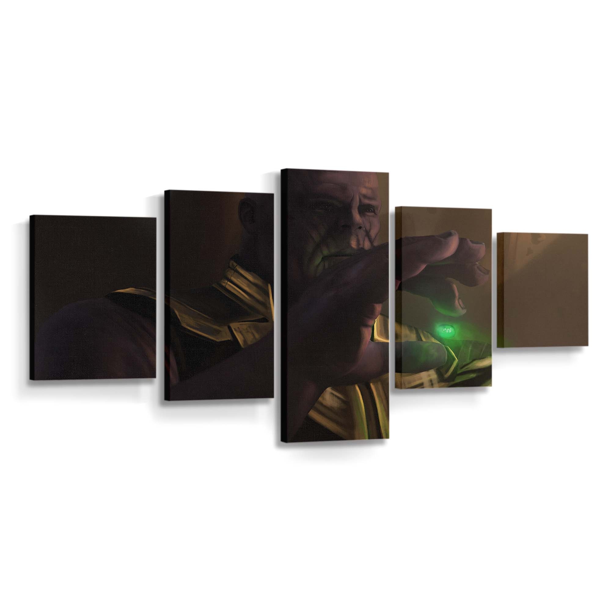 Thanos Infinity Gauntlet Art Leinwandbild - Wanddeko Thanos Leinwandbild