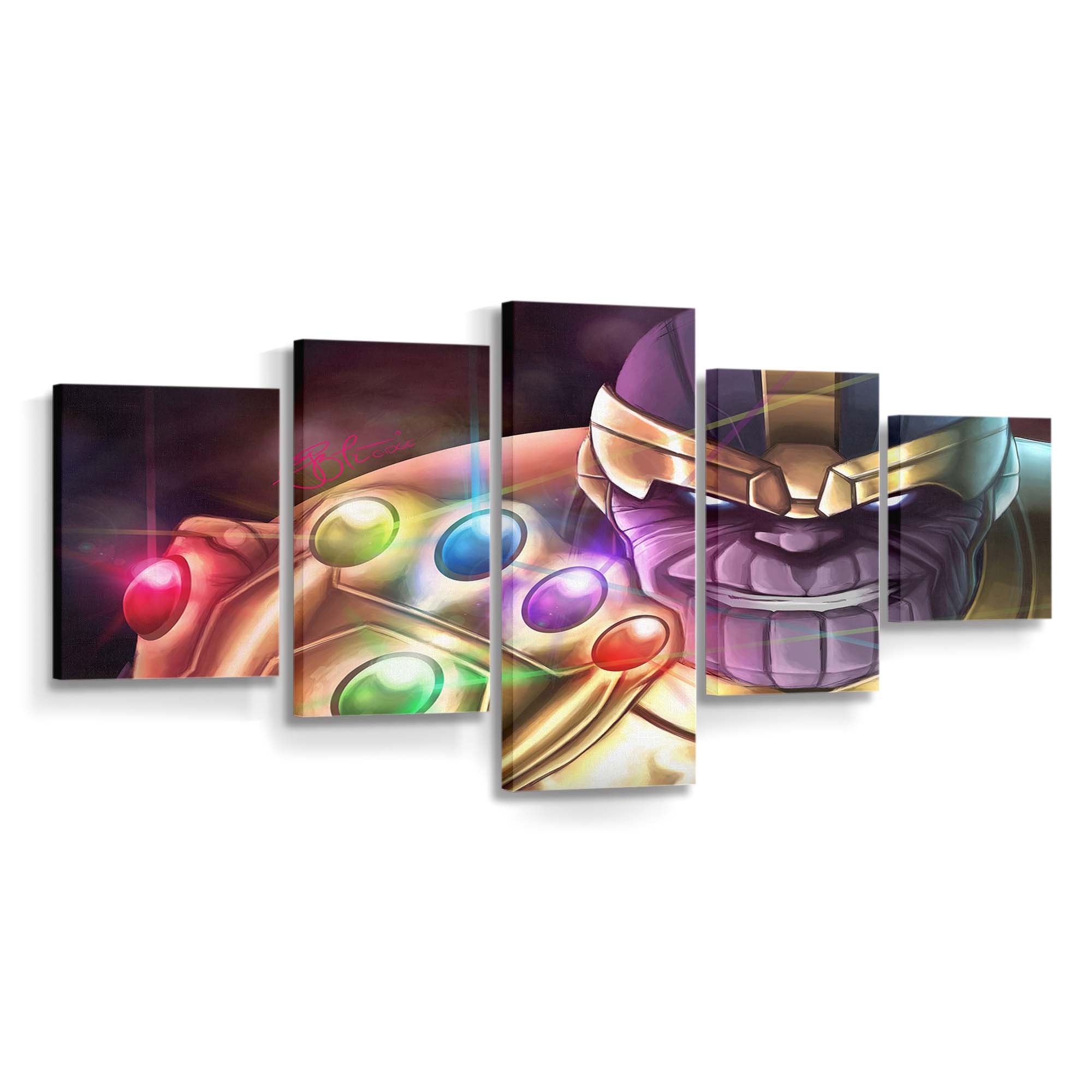 Thanos Six Gems Leinwandbild - Wanddeko Thanos Leinwandbild