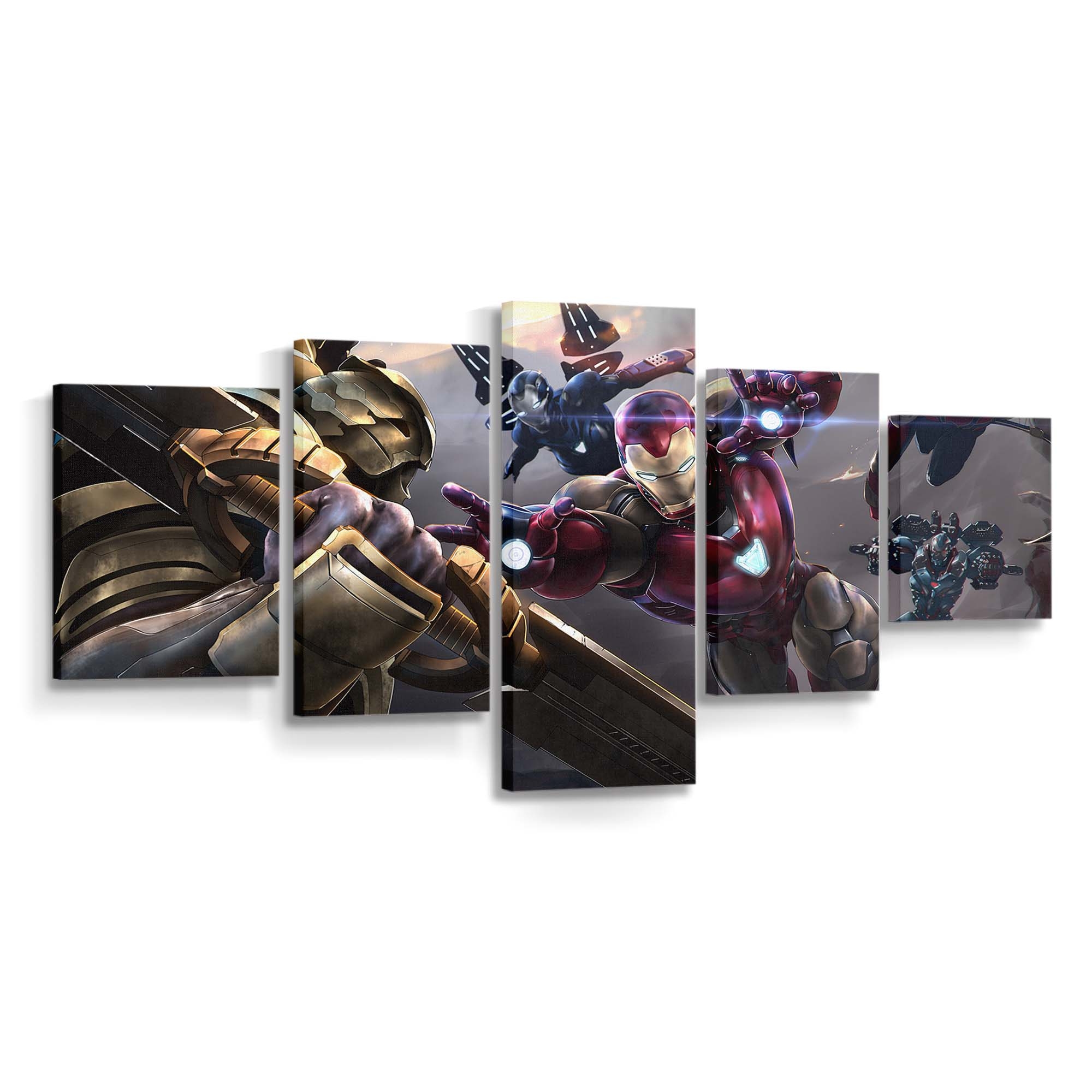 Thanos gegen das Iron Man-Team Leinwandbild - Wanddeko Thanos Leinwandbild