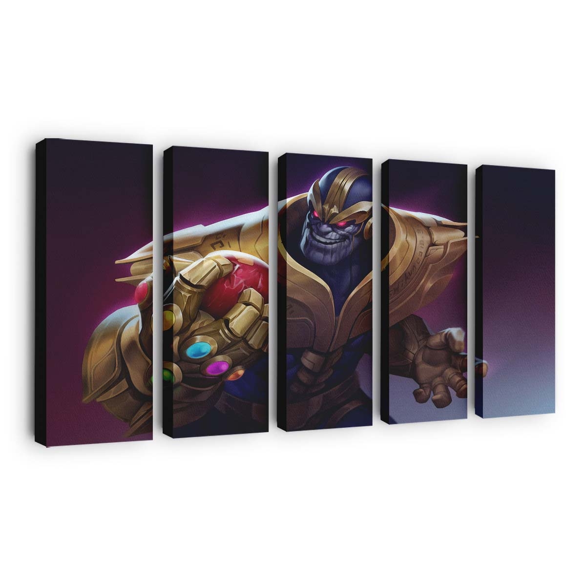 Thanos hat Iron Man-Kopfmaske Leinwandbild - Wanddeko