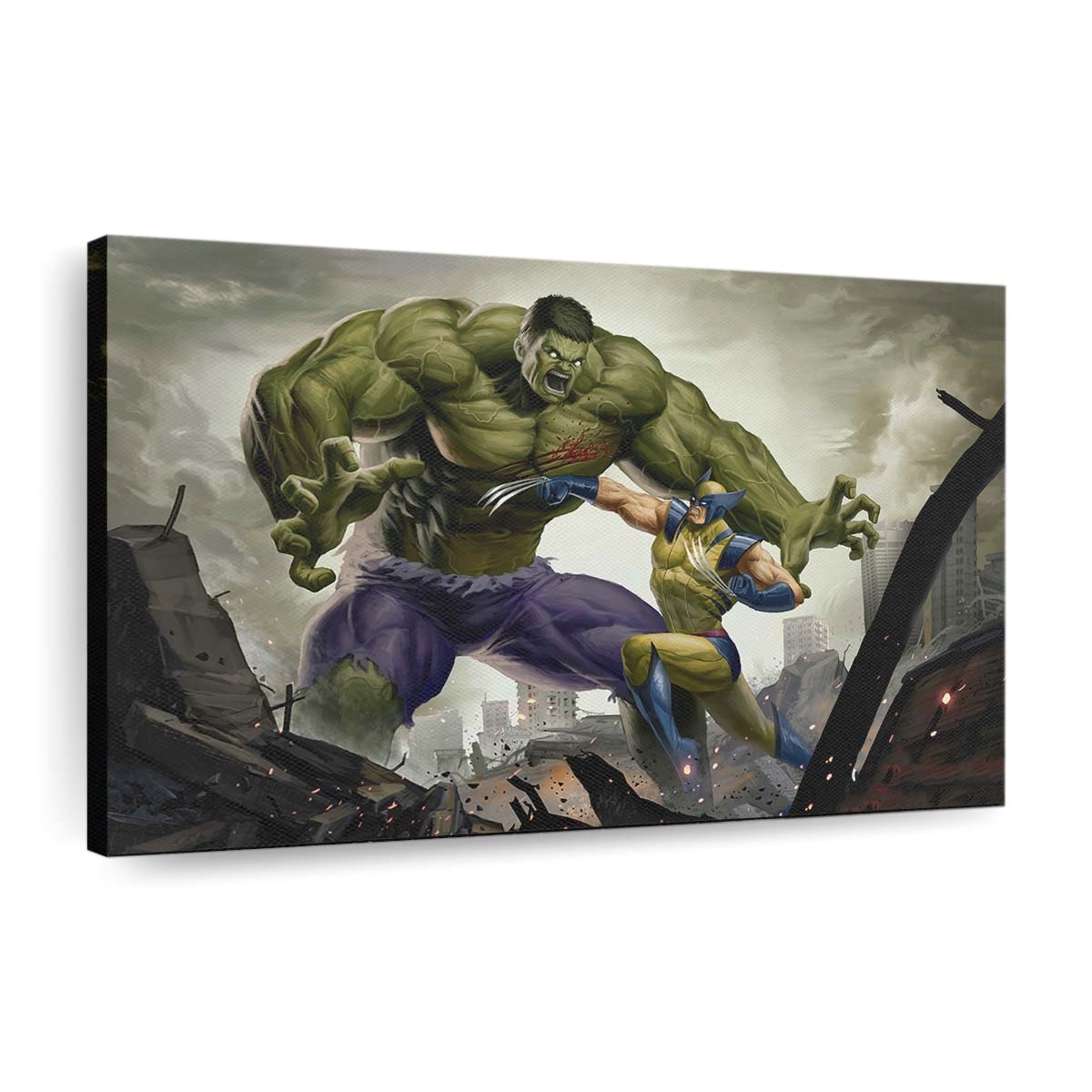 Art Hulk Vs Wolverine Leinwandbilder | Wanddeko
