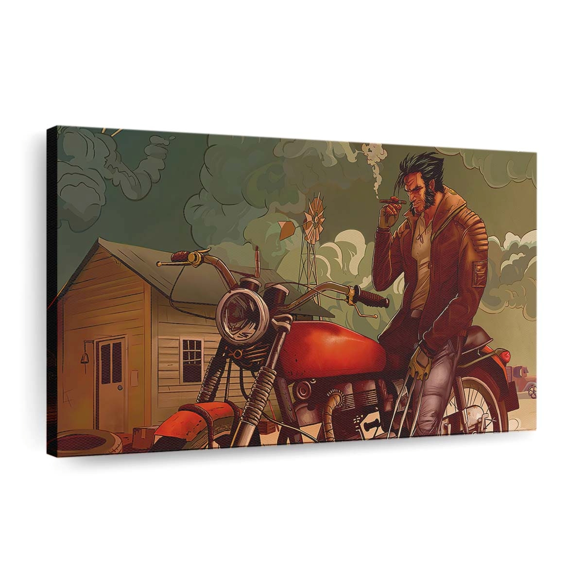 Biker Wolverine Leinwandbilder | Wanddeko