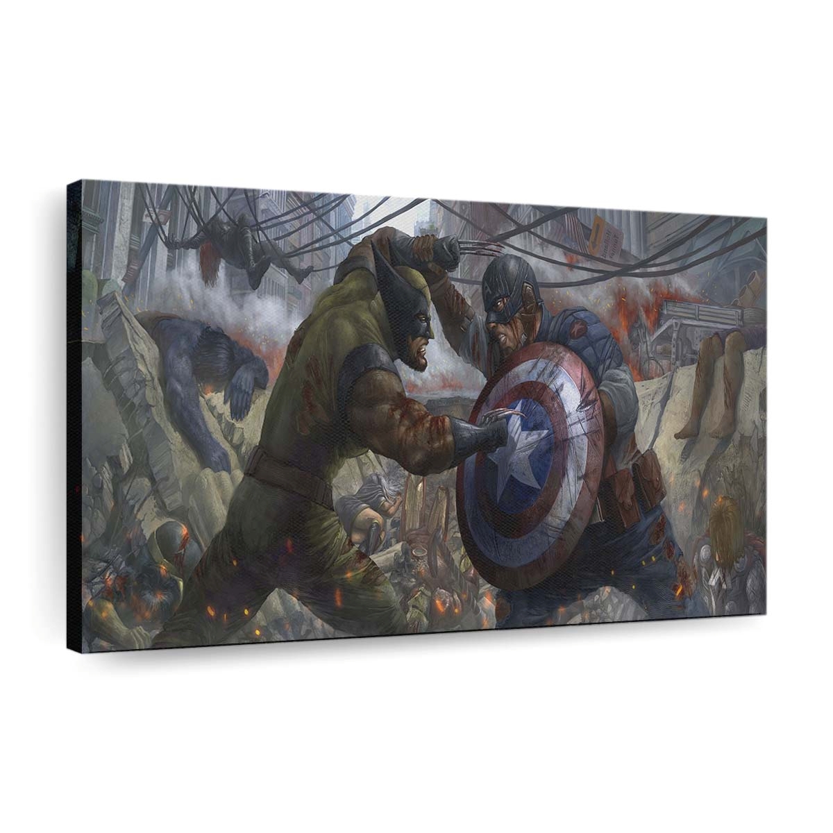 Captain America Vs Wolverine Leinwandbilder | Wanddeko