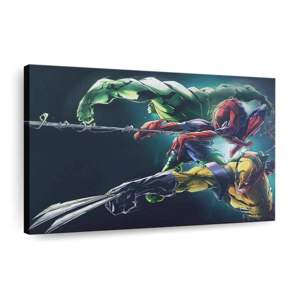 Hulk Spider Man Wolverine Leinwandbilder | Wanddeko