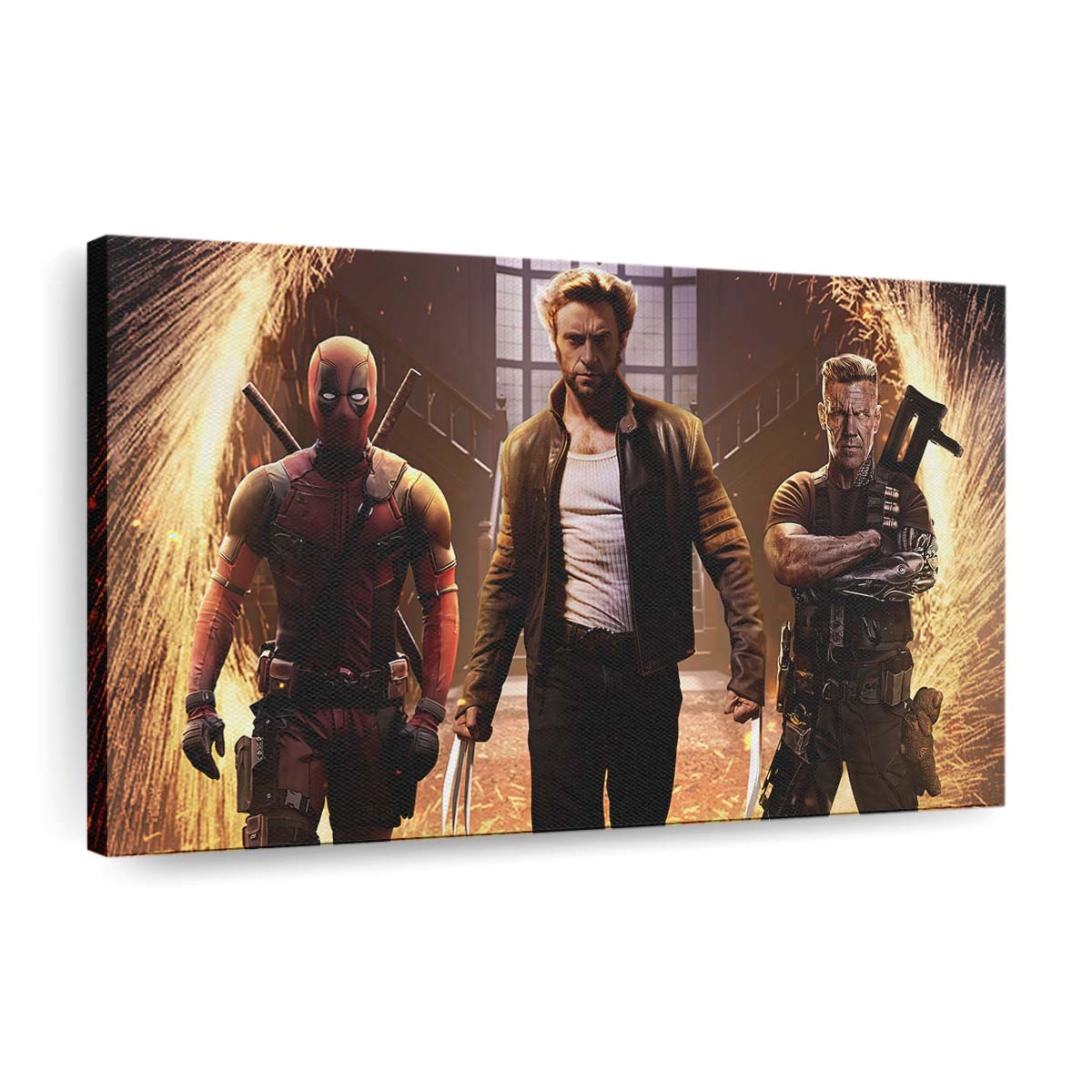 Wolverine Cable And Deadpool Leinwandbilder | Wanddeko