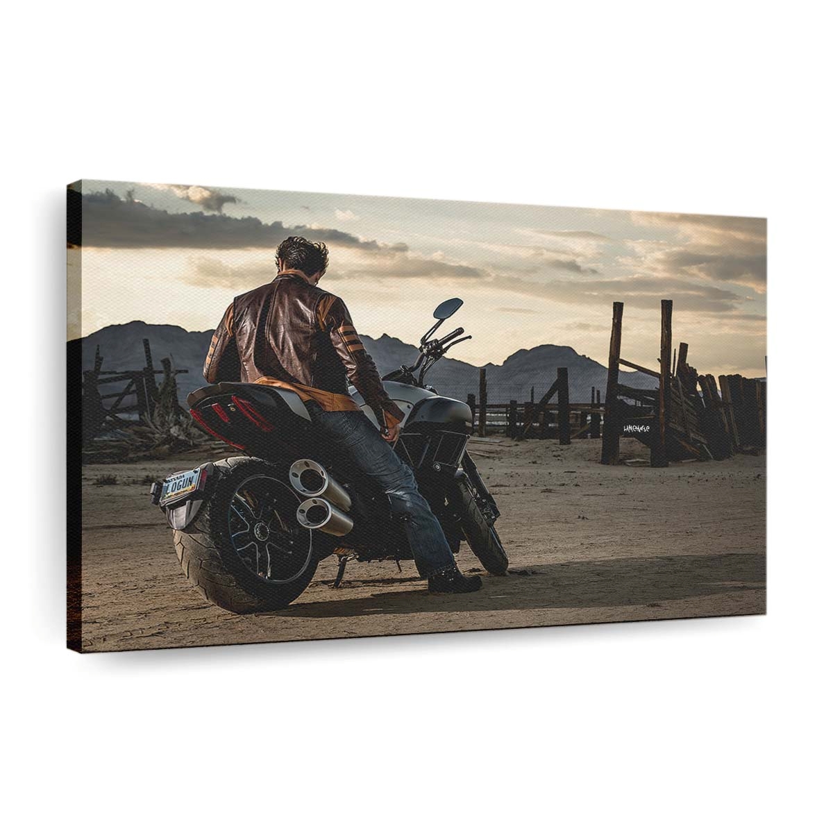 Wolverine On Motorcyle Leinwandbilder | Wanddeko