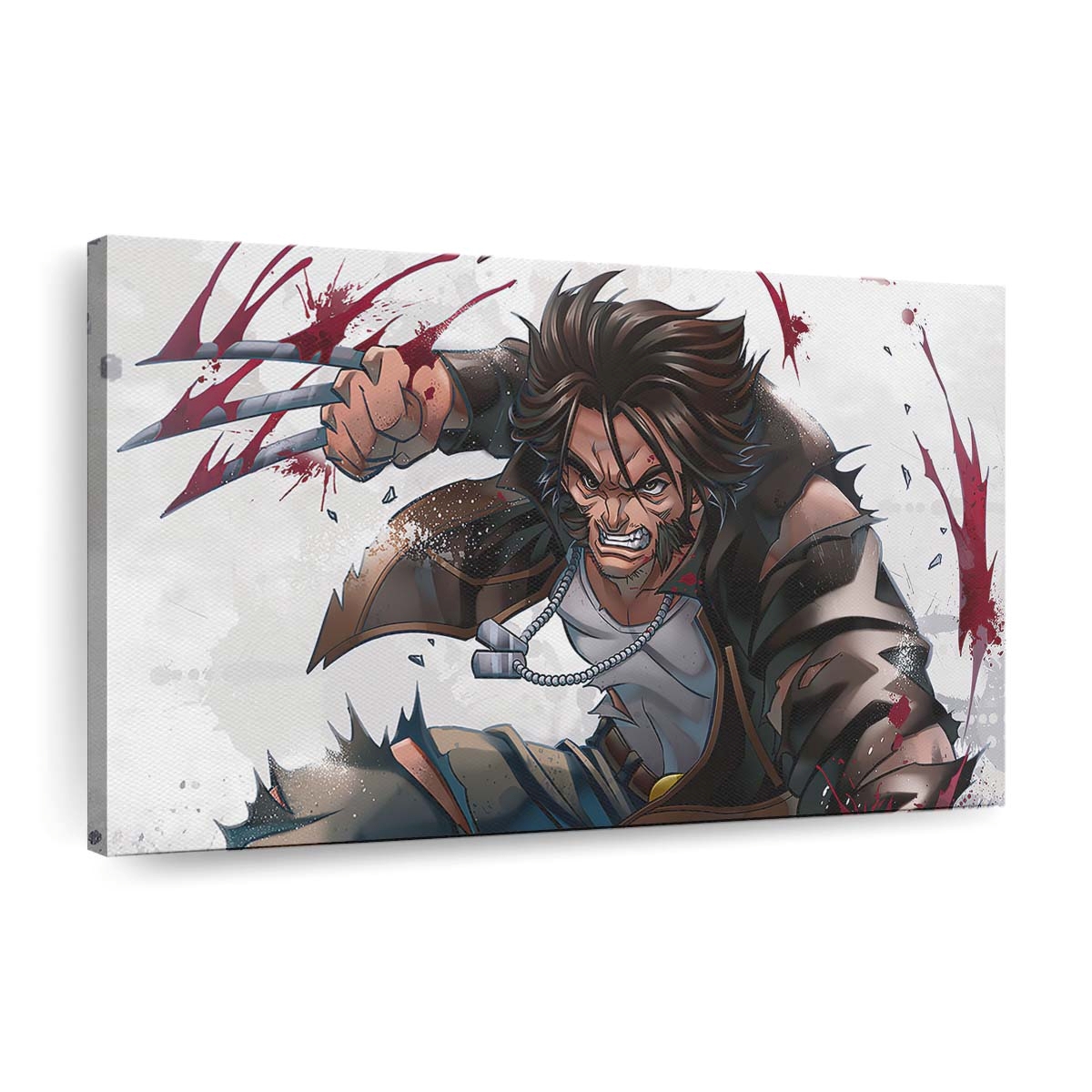 Wolverine Wearing Jacket Claws Leinwandbilder | Wanddeko