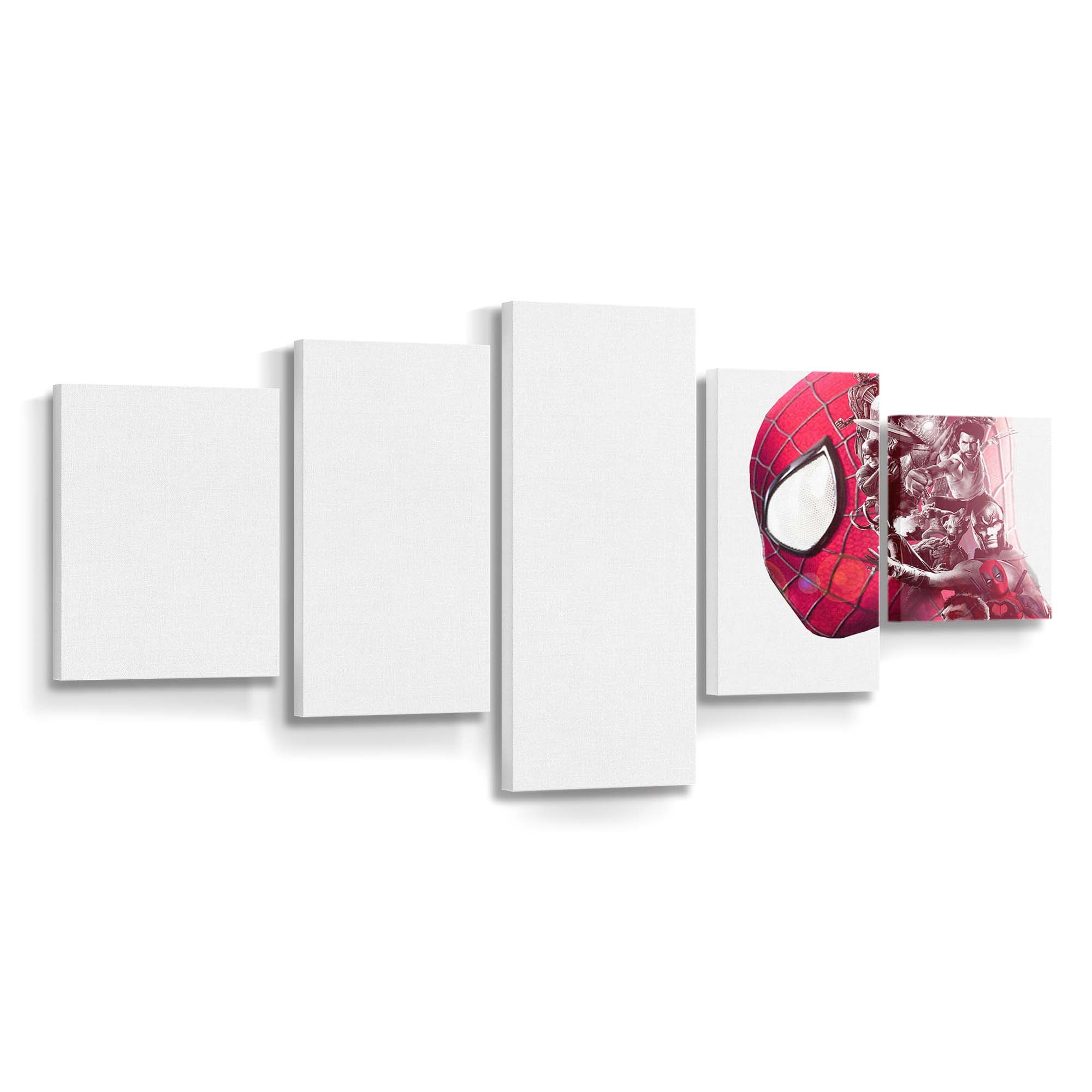 Spiderman Superheroes Double Exposure Leinwandbilder | Wanddeko Venom Leinwandbild