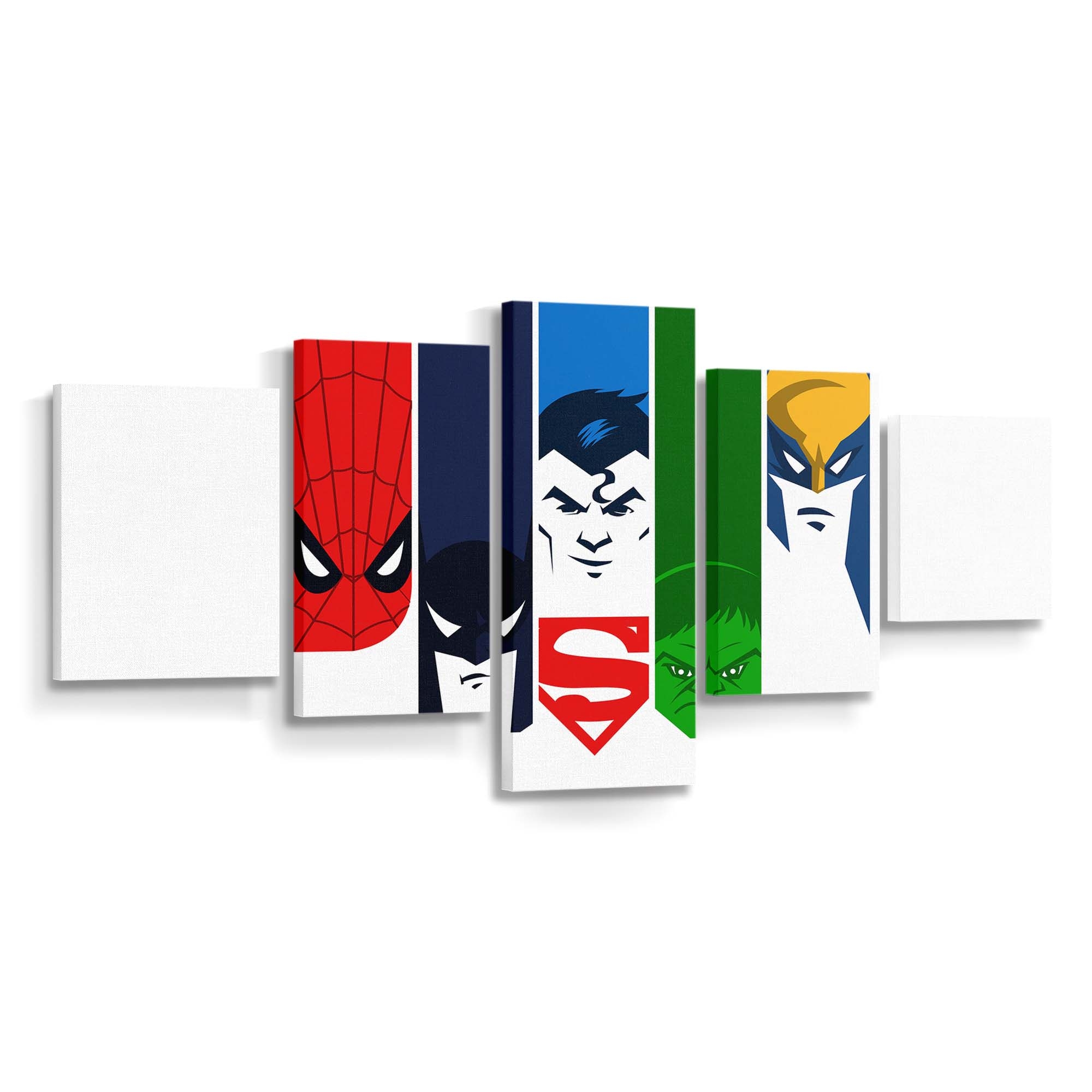 Superman Batman Hulk Spiderman Wolverine Minimalism Leinwandbilder | Wanddeko Venom Leinwandbild