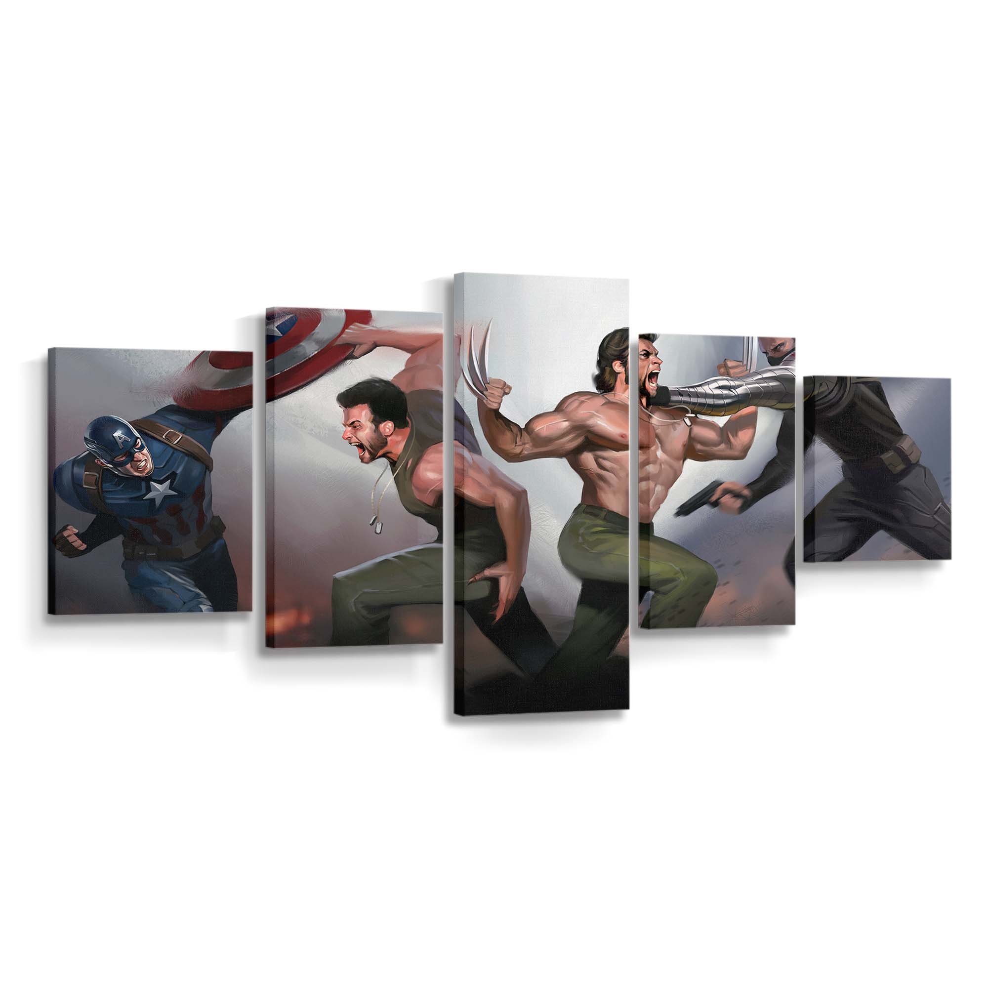 Wolverine And Captain America Leinwandbilder | Wanddeko Venom Leinwandbild