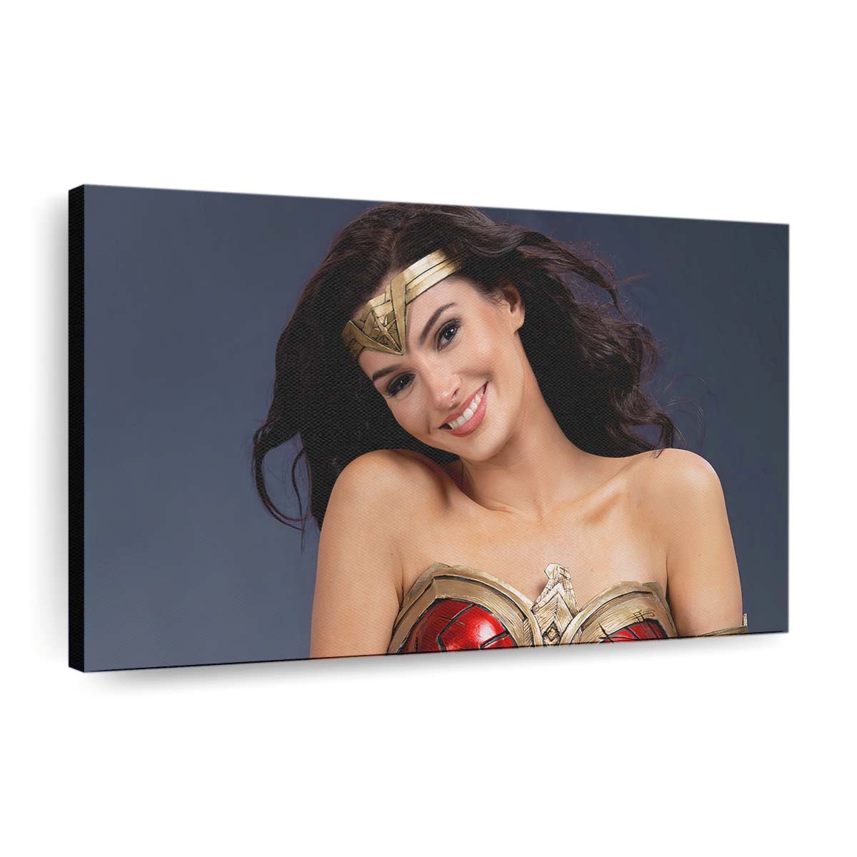 Cute Wonder Woman Smiling Cosplay Leinwandbilder | Wanddeko
