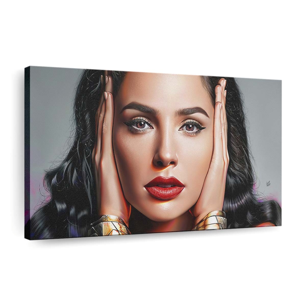 Gal Gadot As Wonder Woman Realism Portrait Art Leinwandbilder | Wanddeko